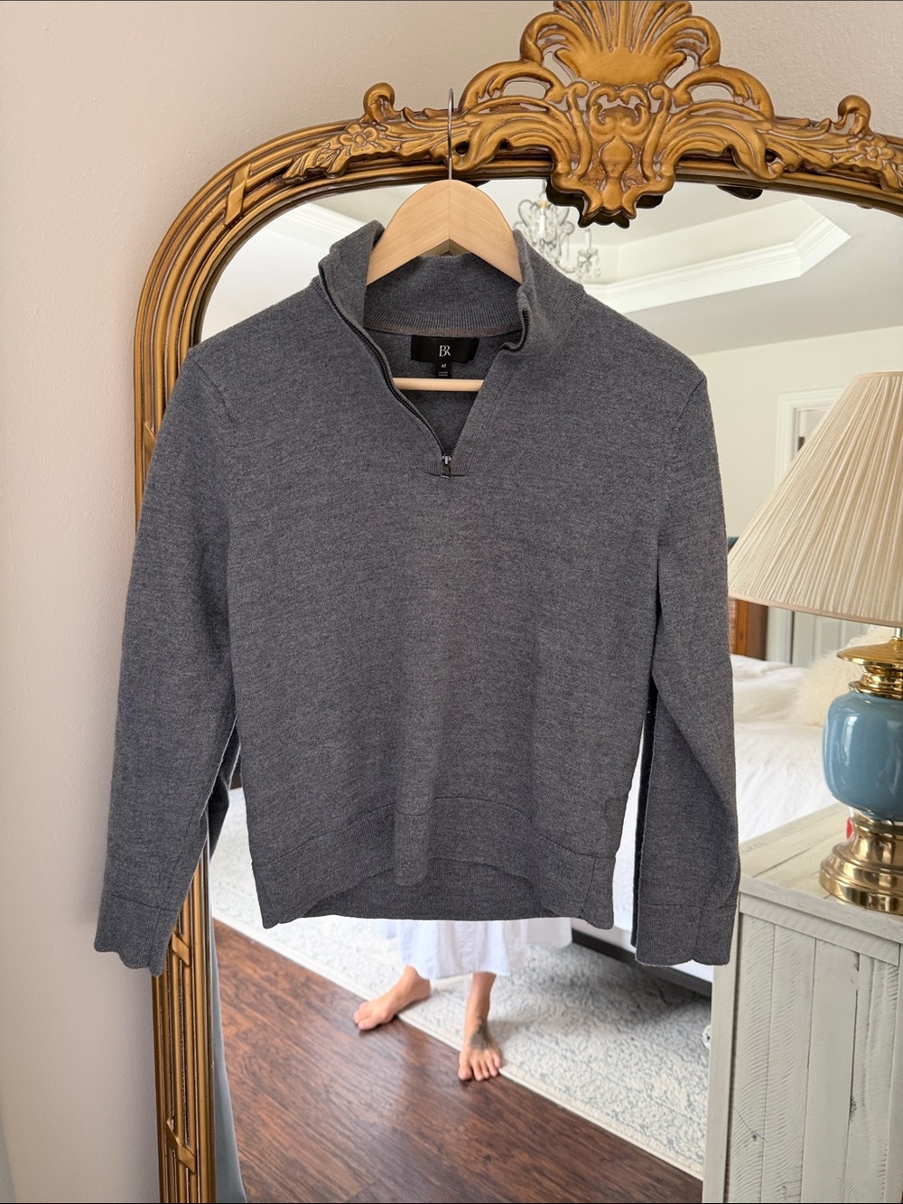 Banana Republic Italian wool half zip